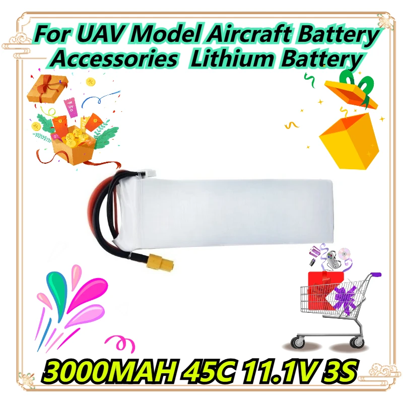 

3000MAH 45C 11.1V 3S For UAV Model Aircraft Battery Accessories Lithium Battery