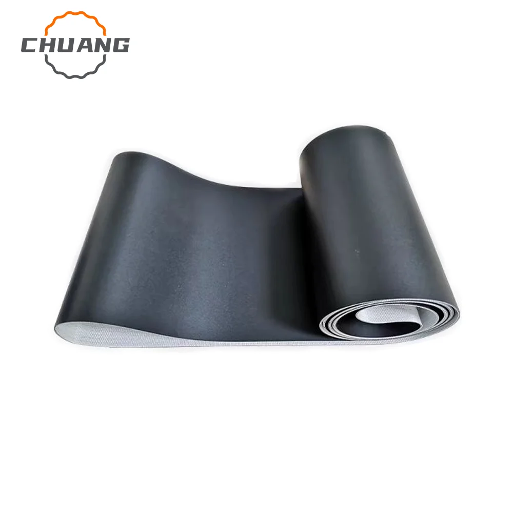 Perimetro in PVC: 4500-4950 mm Larghezza: 100 mm -400 mm Nastro trasportatore per trasmissione industriale in PVC nero (dimensioni personalizzabili)