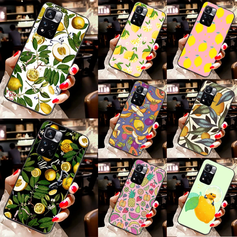 Tropical Summer Fruit Lemon For Redmi 9 9A 9T 9C 12C 10 10C Phone Case For Redmi Note 12 11 10 9 8 Pro 11S 10S