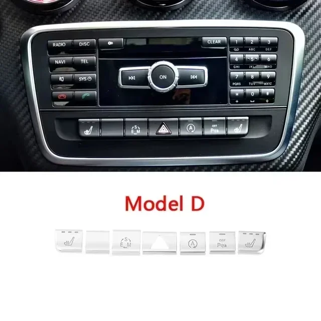 أزرار مكيف الهواء لوحدة التحكم في السيارة شارات الكسوة لمرسيدس بنز GLA X156 CLA C117 A B Class W176 W246 ملصقات السيارات الداخلية