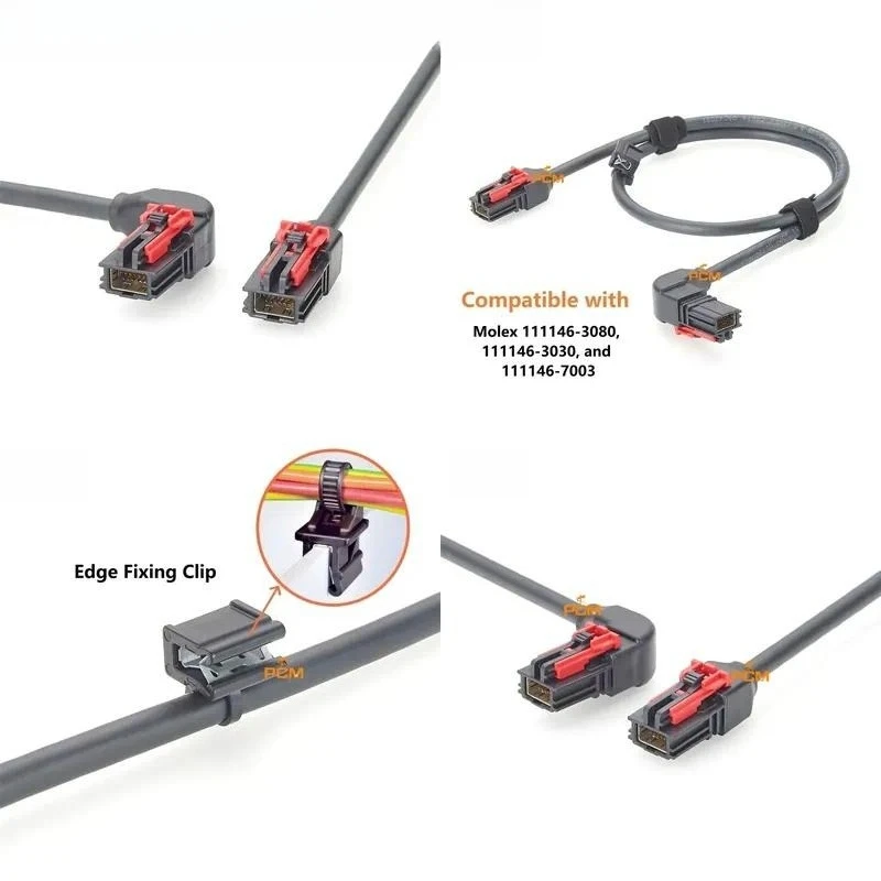 Right Angle HSAutoLink 12 Pin USB 3.0 Interconnect HSAL Automotive Cable Molex 111146-3080 111146-3030 111146-7003 Wire