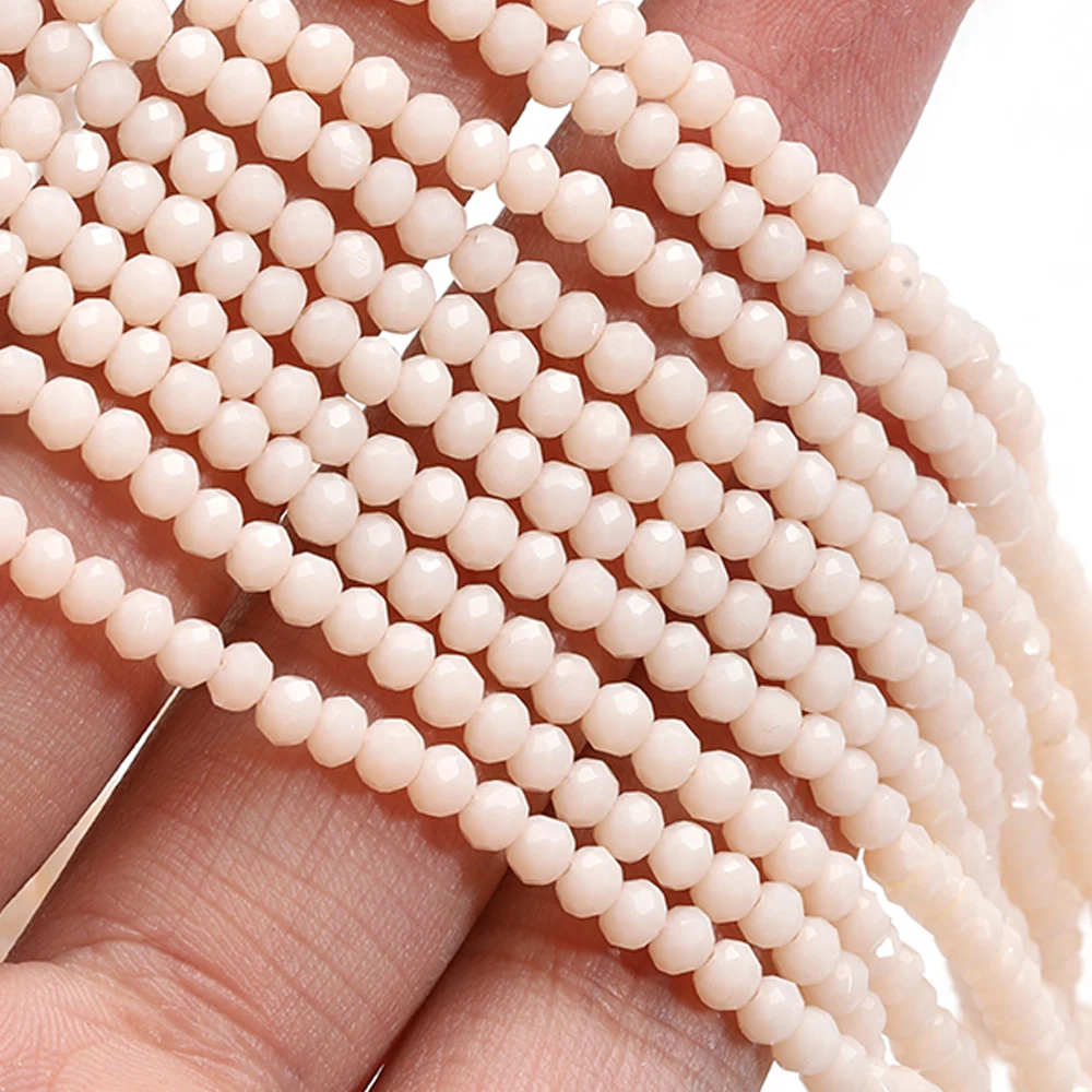 120 Stück Kristallglasperlen, Rondelle, aus Österreich, facettiert, lose, runde Perlen zum Basteln von Schmuck, für DIY-Halsketten und Armbänder. – Detail 23