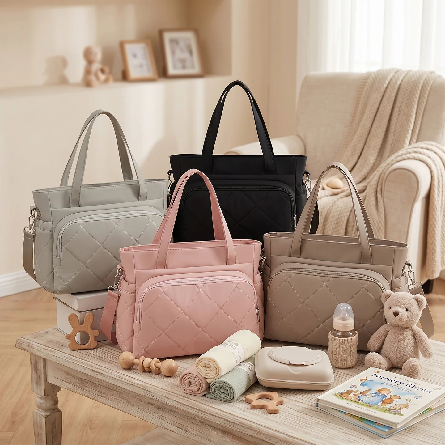 Baby Diaper Bag Nappy Bag Mummy Bag Waterproof Travel Baby Diaper Bags for Mom Stroller Mommy Maternity Totes Shoulder Bags New