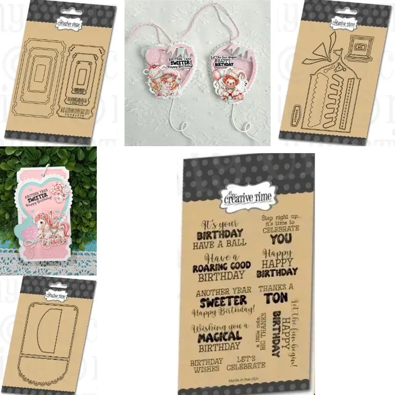 Love balloons with star borders all made of lace Stamps And Dies New Arrival 2026 Scrapbook Diary Decoration Stencil Embossing