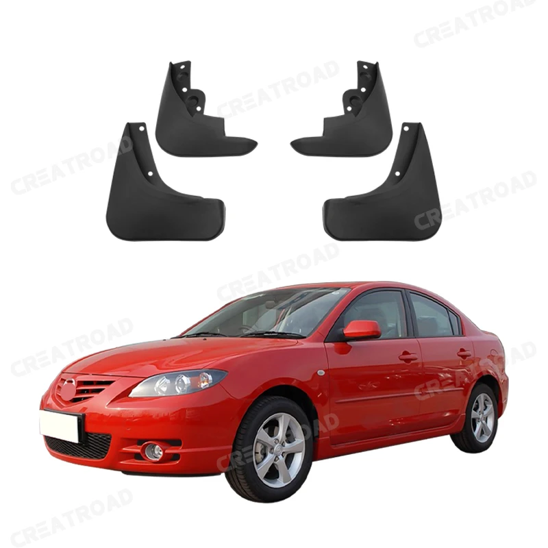 Mud Flaps For Mazda 3 (BK) Sedan M3 2004 - 2008 Car Front Rear Front Fender Splash Guards Mudflaps Mudguards