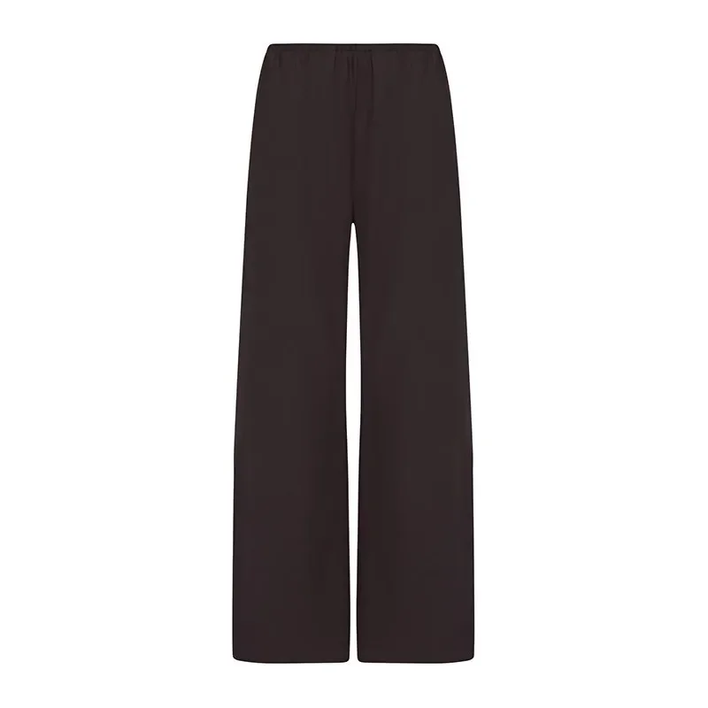 Pantaloni Casual asimmetrici in lana da donna The * r0w Women 23 primavera e autunno nuovi pantaloni a gamba larga dritti drappeggiati Streetwear