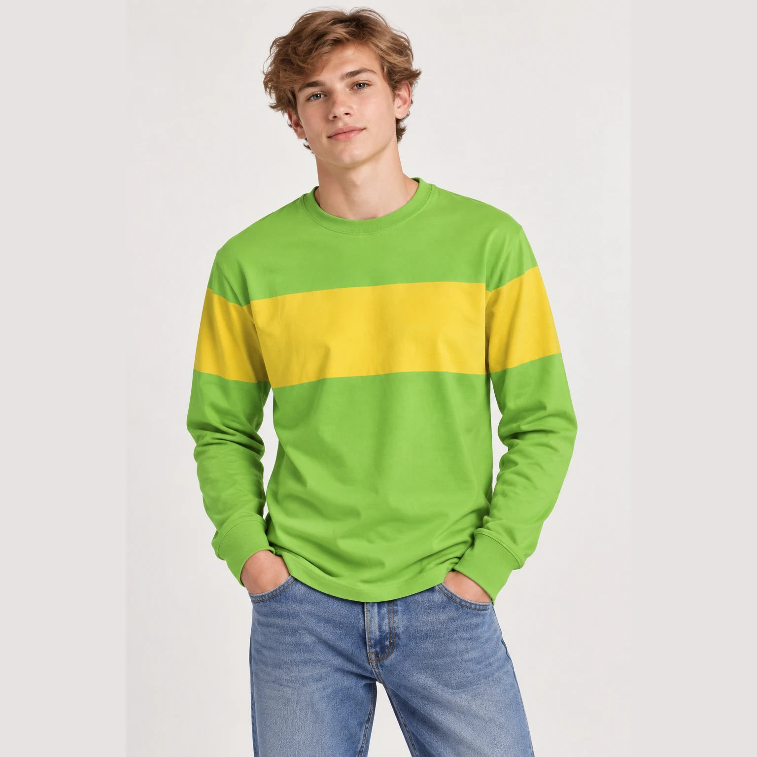 Undertale Merch Human Important Person's Shirt Men's Horizontal Striped Print T-Shirt 2026 Autumn Winter New Casual Sports Top