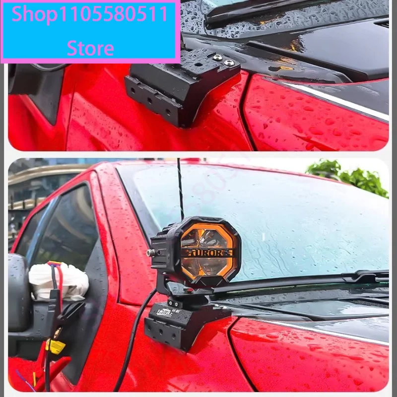 A-Pillar Spotlight Bracket For Ford Ranger Raptor F150 2017-2025 Engine Hood Spotlight Quick-Release Expansion Bracket Accessory