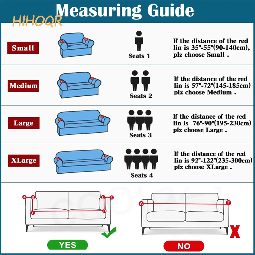 AIMERCY-Funda elástica a cuadros para sofá, cubierta para sala de estar, decoración del hogar, 1/2/3/4 asientos