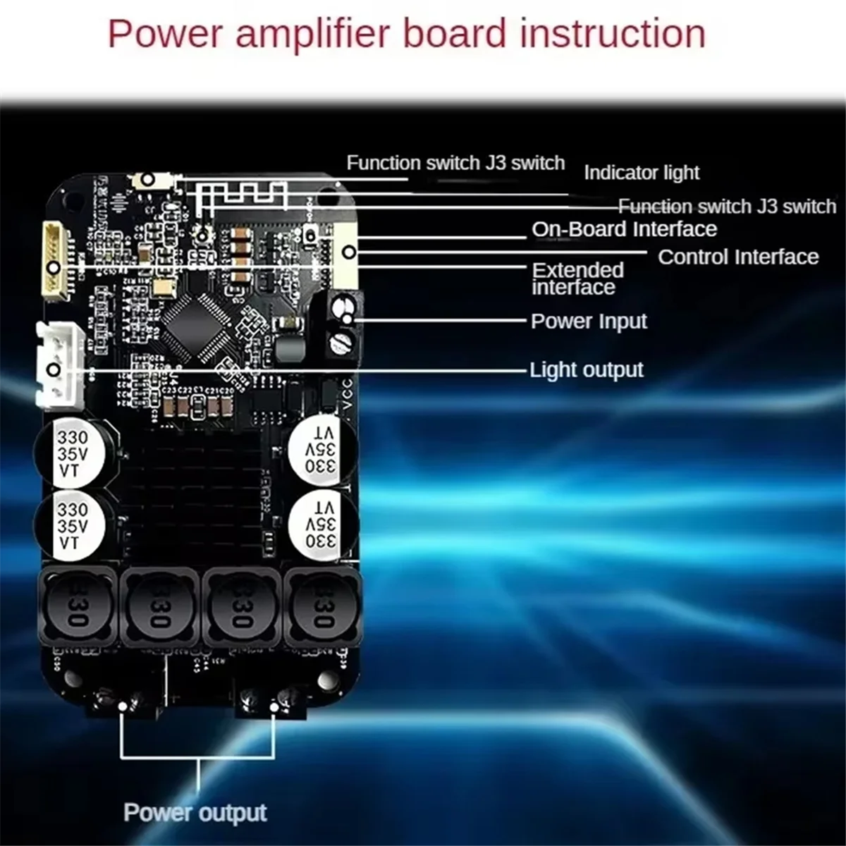 DSP Bluetooth 5.0 Digital HIFI Stereo Power Amplifier Board 50Wx2 TWS Touch Moudle 10-Band EQ