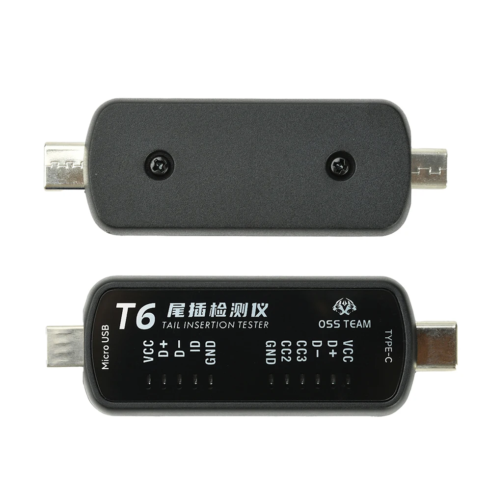 T6 الذيل التوصيل تستر إصلاح الهاتف المحمول المزدوج التوصيل تهمة ميناء تستر واجهة أداة كشف الأخطاء السريع للهاتف أندرويد