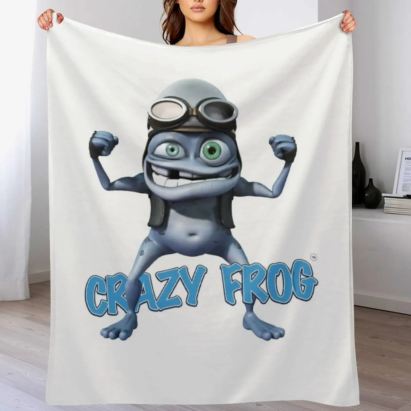 

Crazy Frog is on the Loose! Throw Blanket sofa bed Hairys Blankets For Bed halloween Blankets