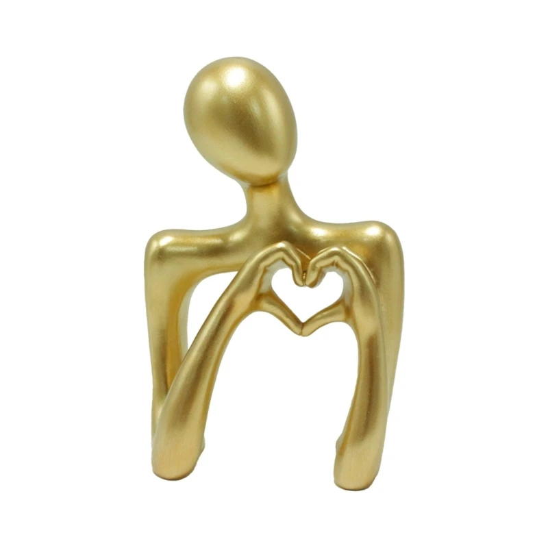 Resin Love Gesture Abstract Figures Home Room Decoration Gift For Anniversary Sculpture Display 55KF