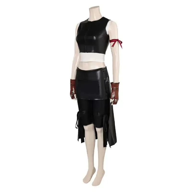 

CyDisguise FF7 Tifa Lockhart Cosplay Black Suits Anime Game Final Fantasy Costume Women Roleplay Role Play Fancy Party Cloth