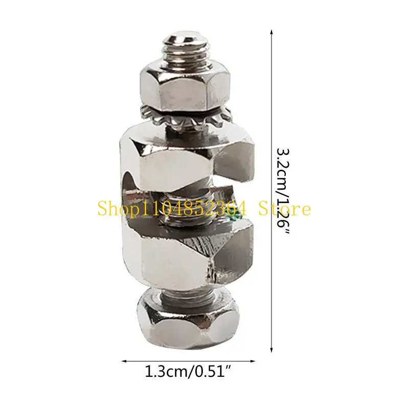 2 Pcs Solar Panel Photovoltaic Bolt-On Coupling Earthing Ground Lug Solar Panel Fasteners Clip for Bare Wires and Pipe