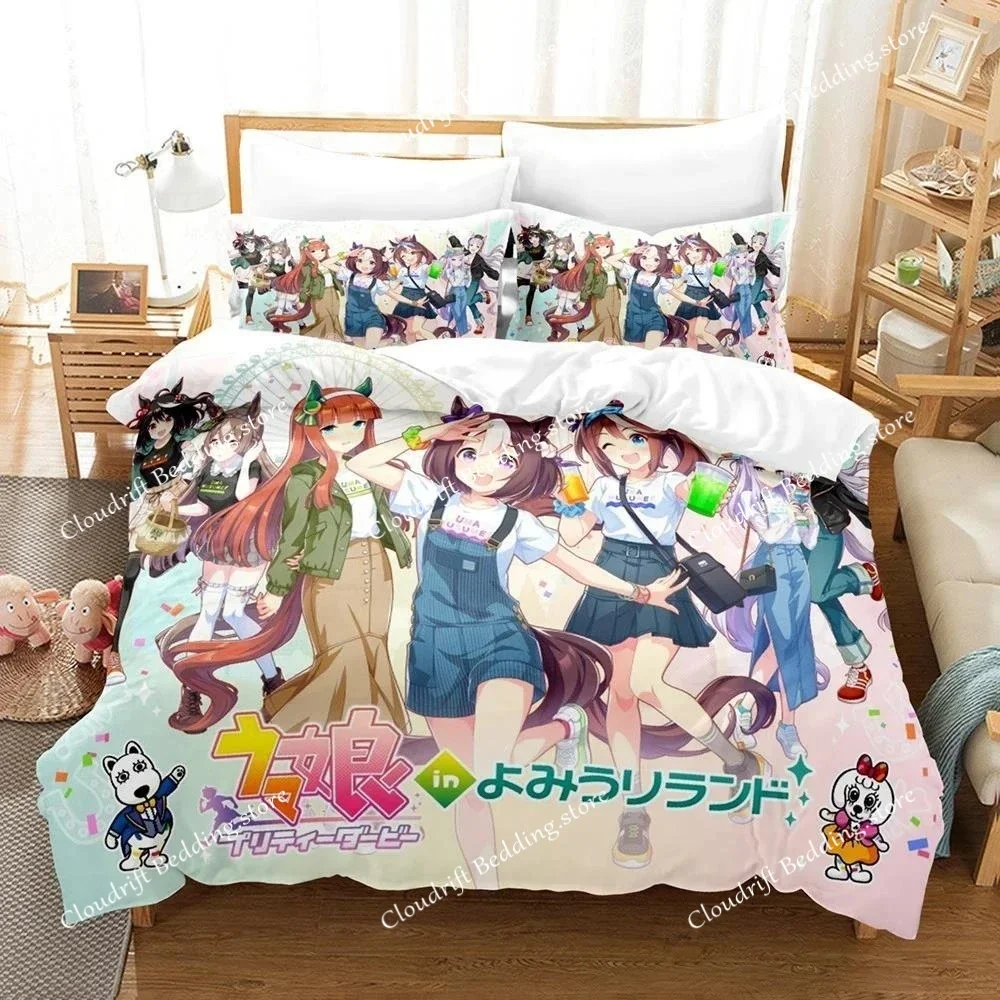 2024 Cute Derby Adult Boys Bedding Set Single Double Queen King Size Duvet Cover Anime Parure de lit Quilt Cover Pillowcase 4