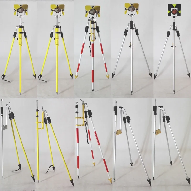 Total station alignment rod aluminum alloy prism rod bracket