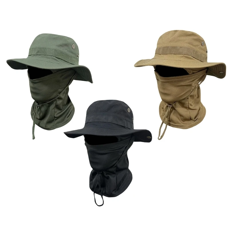 Strategic Sun Hat With Adjustable Strap Quick Drying Breathable Fabric Neckcover Fishing Cap For Outdoor Trekking Hiking Y08E
