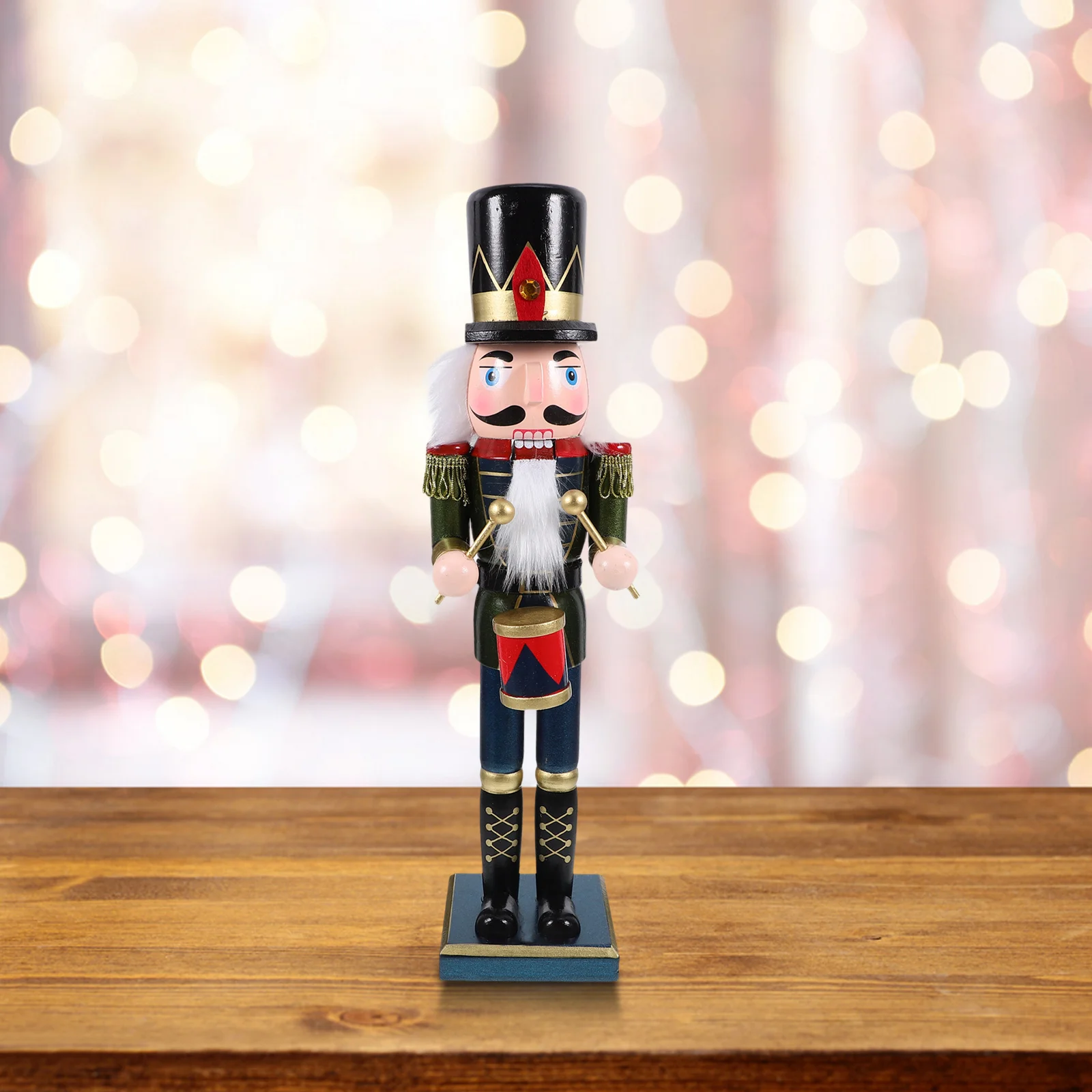 

Wooden Nutcracker Soldier Statue Christmas Decoration Desktop Ornament Xmas Gift Home Hotel Restaurant Decor