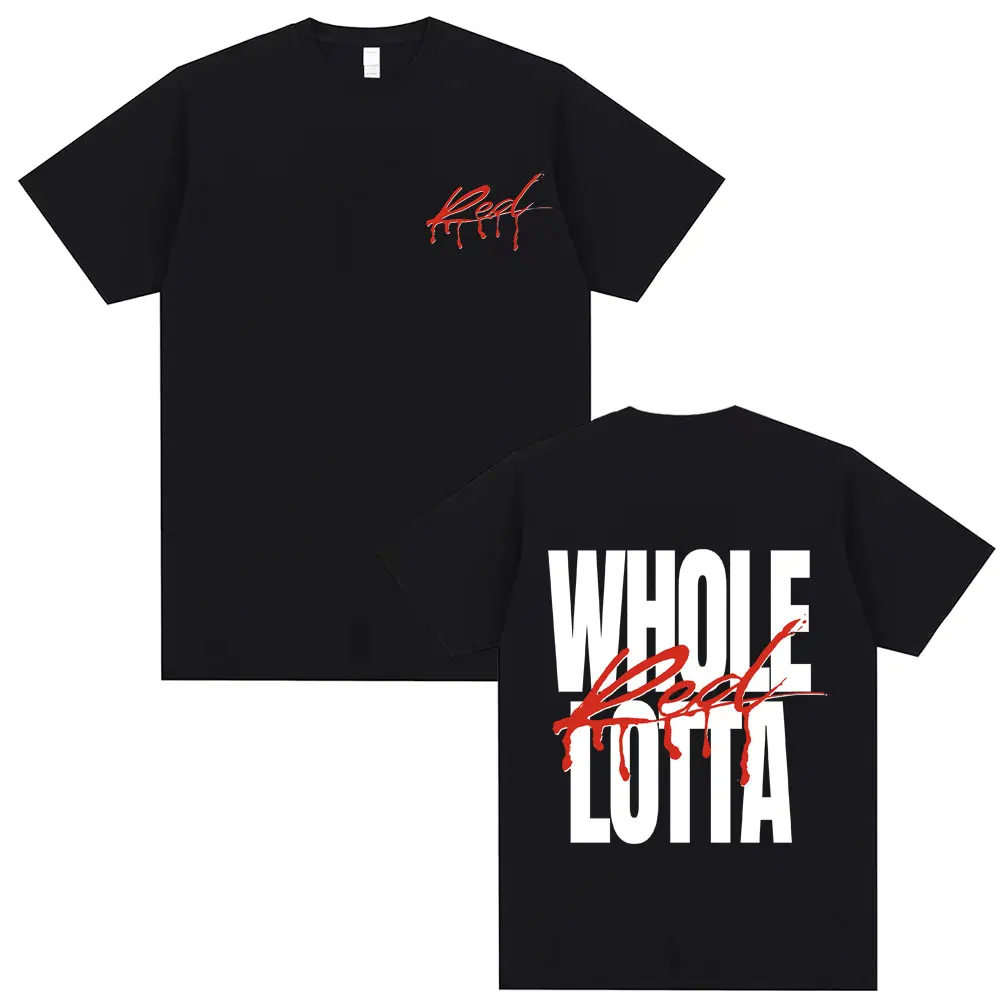 Hip Hop Rapper Playboi Carti Whole Lotta Red Graphic T-shirt Male Vintage Short Sleeve Men Women Fashion T Shirts Tops