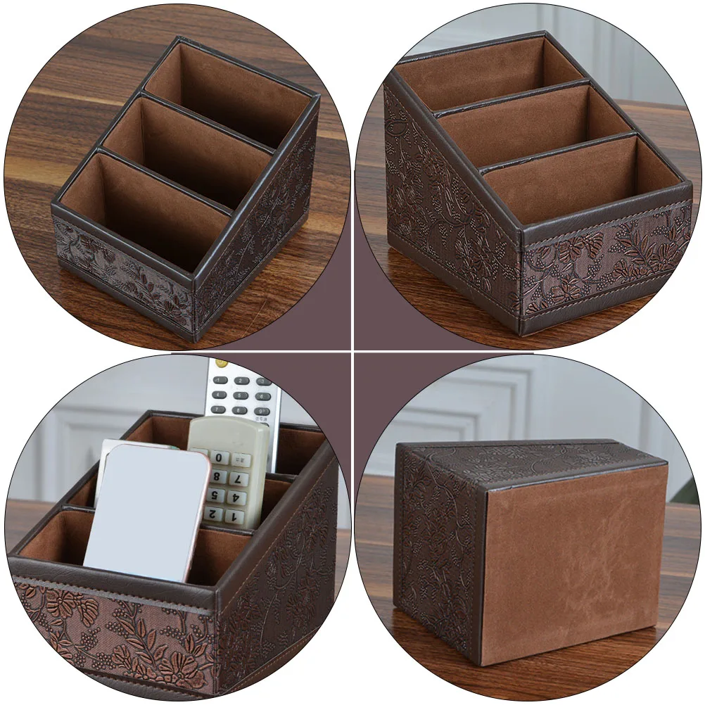 

Retro Storage Box For Remote Control Organizer Holder Controller Container Sundries Keeper Home Decorative