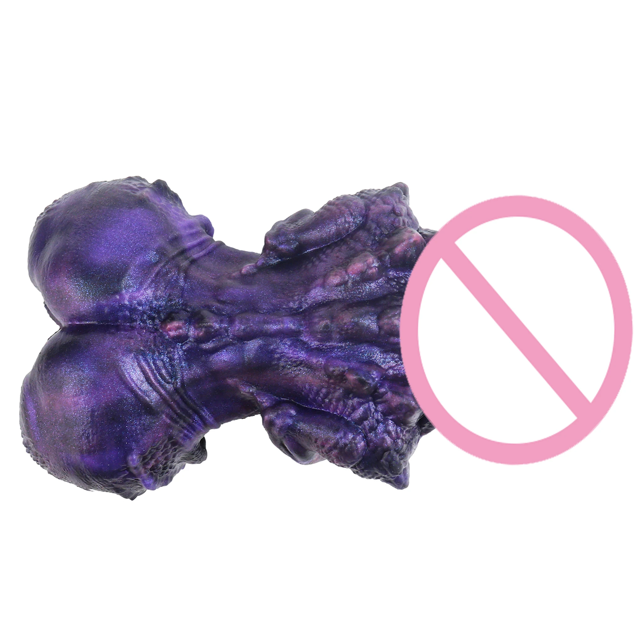 SHAZ Purple Evil Dragon Masturbator, Silicone Pocket Pussy Stroker, Tight Dual Channel Onahole, Sex Toy for Men Penis Training view 4