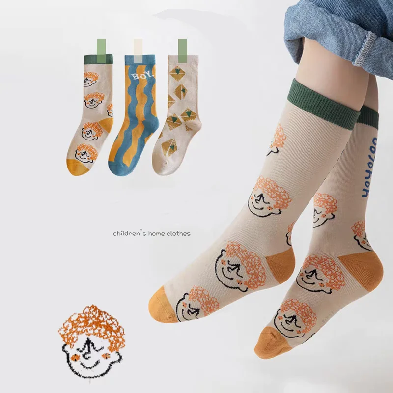 

Baby Photographic Children Socks 1-12 Years Boys Cotton Sock Breathable Knee High stockings Baby Long Socks School Uniform Socks