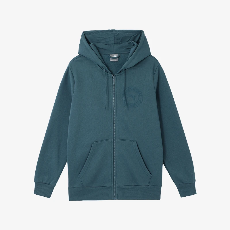 

Puma, новинка 2024, мужская повседневная свободная куртка с капюшоном на молнии для занятий спортом на открытом воздухе 688713-25