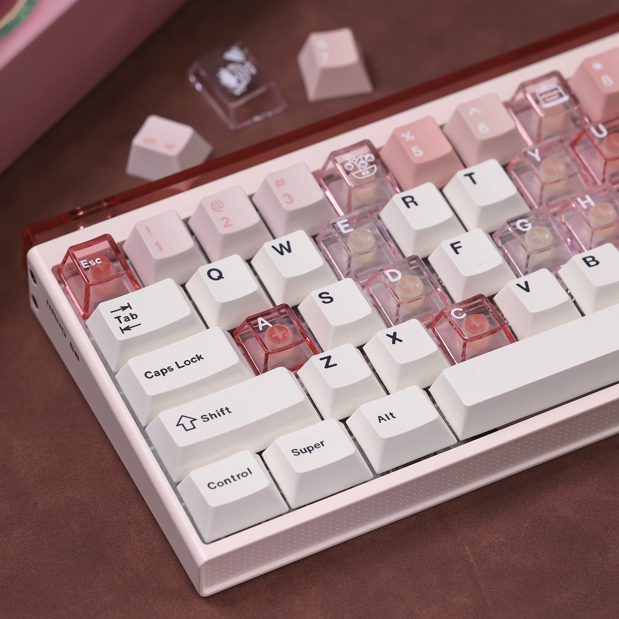 

Chosfox & ET 157 + 69 клавиш, колпачки для клавиш с сыром и клубникой, PBT + ПК, прозрачный колпачок для клавиш, высота вишни, механическая клавиатура, колпачок для ключей, подарок