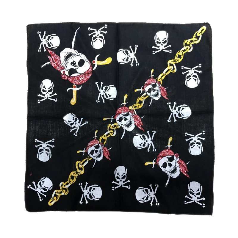 1~10PCS Eye-catching Handkerchief Versatile Use Durable And Stylish Skull Scarf Fashion Statement Popular Breathable Cotton