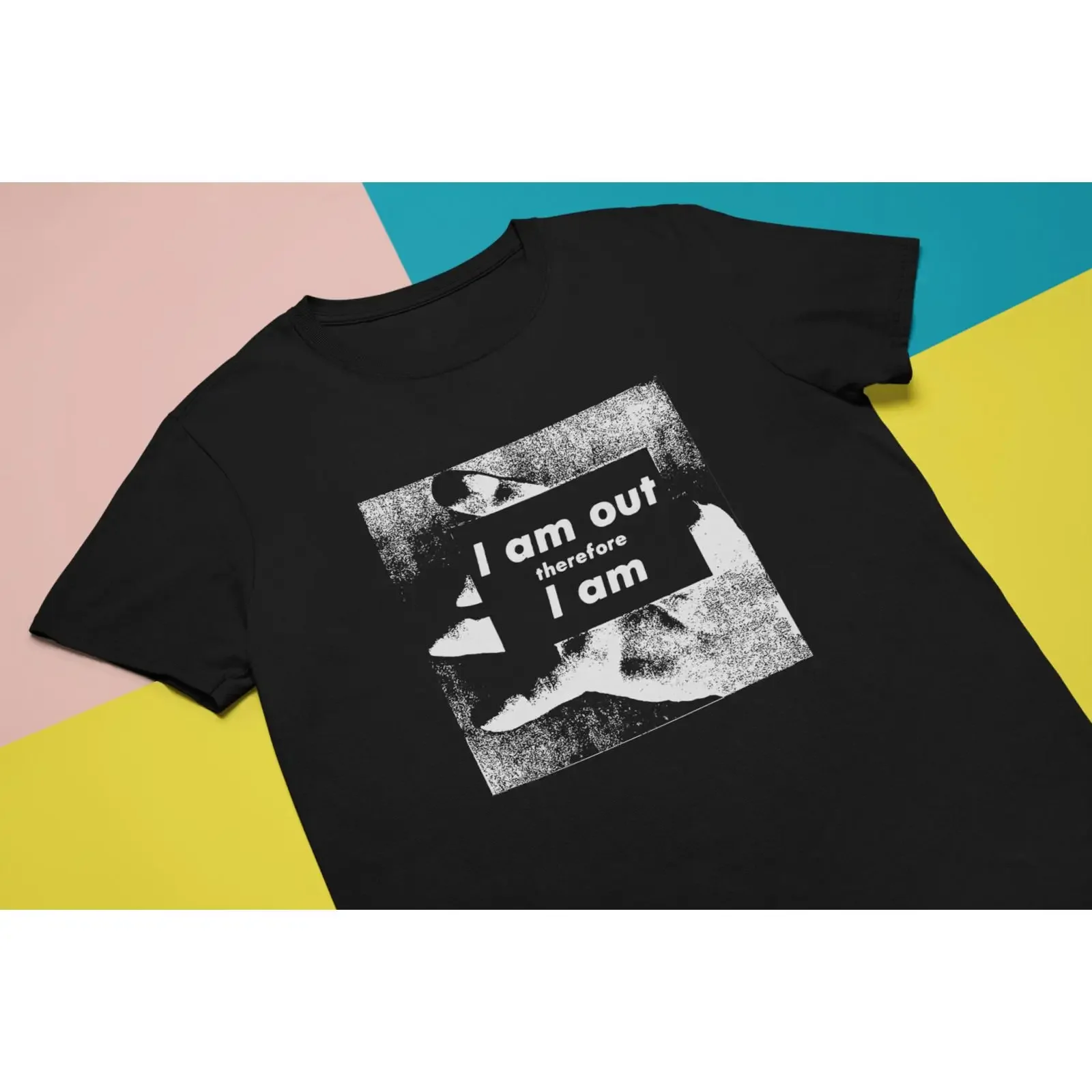 I am out Therefore T Shirt Queer Pride Vintage  vintage Washed Stretched Casual Slightly Comfortable Unisex homme Stylish
