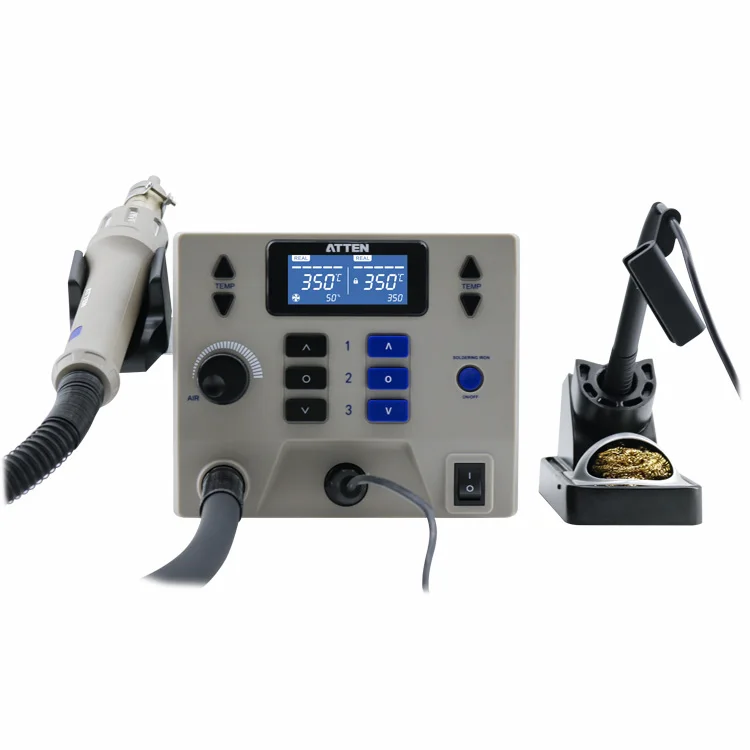 ATTEN ST-8602D 2 in 1 Digital display soldering station Hot air gun Electric soldering iron BGA PCB desoldering Welding station