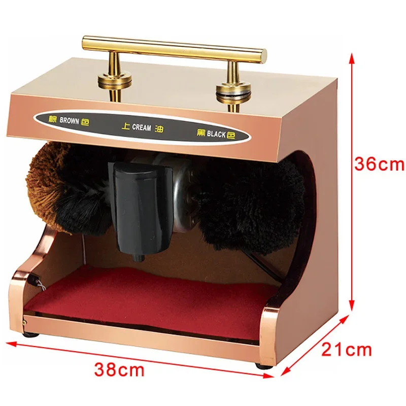 Automatic Shoe-Cleaning Machine Dust Removal, Oil Application, and Polishing with Dual-Bristle Brushes (Soft and Hard)