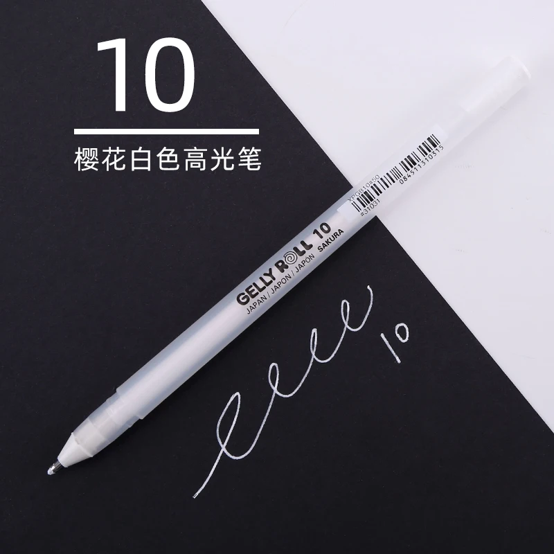 1/3PCS SAKURA Gelly Roll Gel Pennen Hoogtepunt Marker voor Journaling Art Tekening Klassieke Witte Inkt Diverse punt Fijn Medium Vet