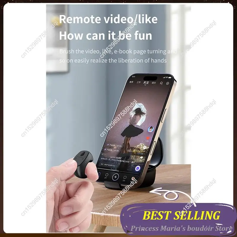 AB30-Roller Fingertip Ring Remote Control Mobile Selfie Mice Remote Camera Zoom Phone Holder