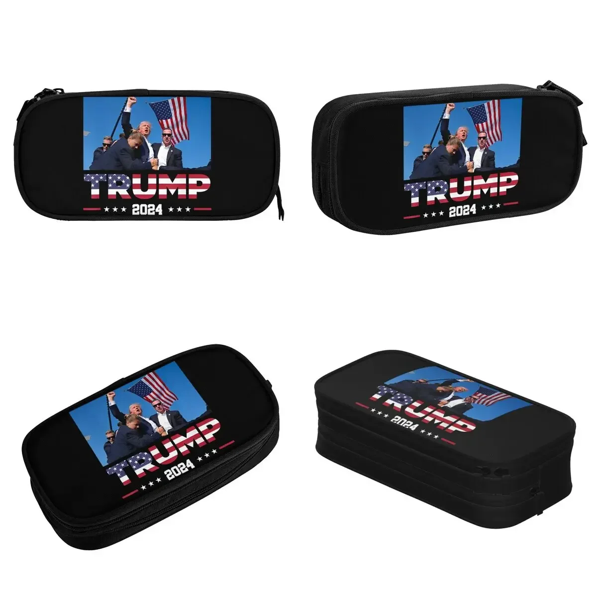 Donald Trump Survived Shot At Election Rally Pencil Cases cases Pen for Girl Boy Large  Bags School Supplies Gift