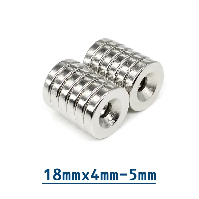 5/10/15/20/30/50PCS 18x4-5 mm Round Strong Neodymium Magnets 18*4 mm Hole 5mm Countersunk Disc Permanent Magnet 18X4-5mm 18*4-5