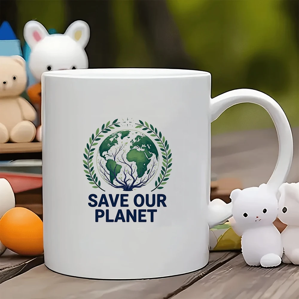 Eco-friendly Earth Cup 11OZ Kids Cold & Hot Beverage Cup Christmas Family Office Green Gift