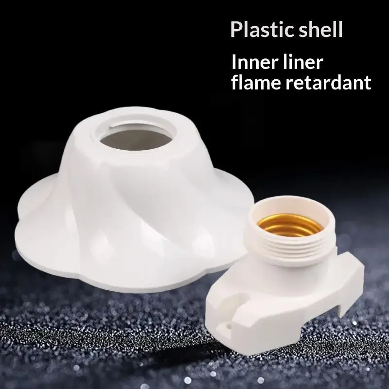 ~New Sale E27 Rose Shaped Pendant Lamp Holder Minimalist White Fixed Base Socket Base Ceiling Wall Light Base Holder