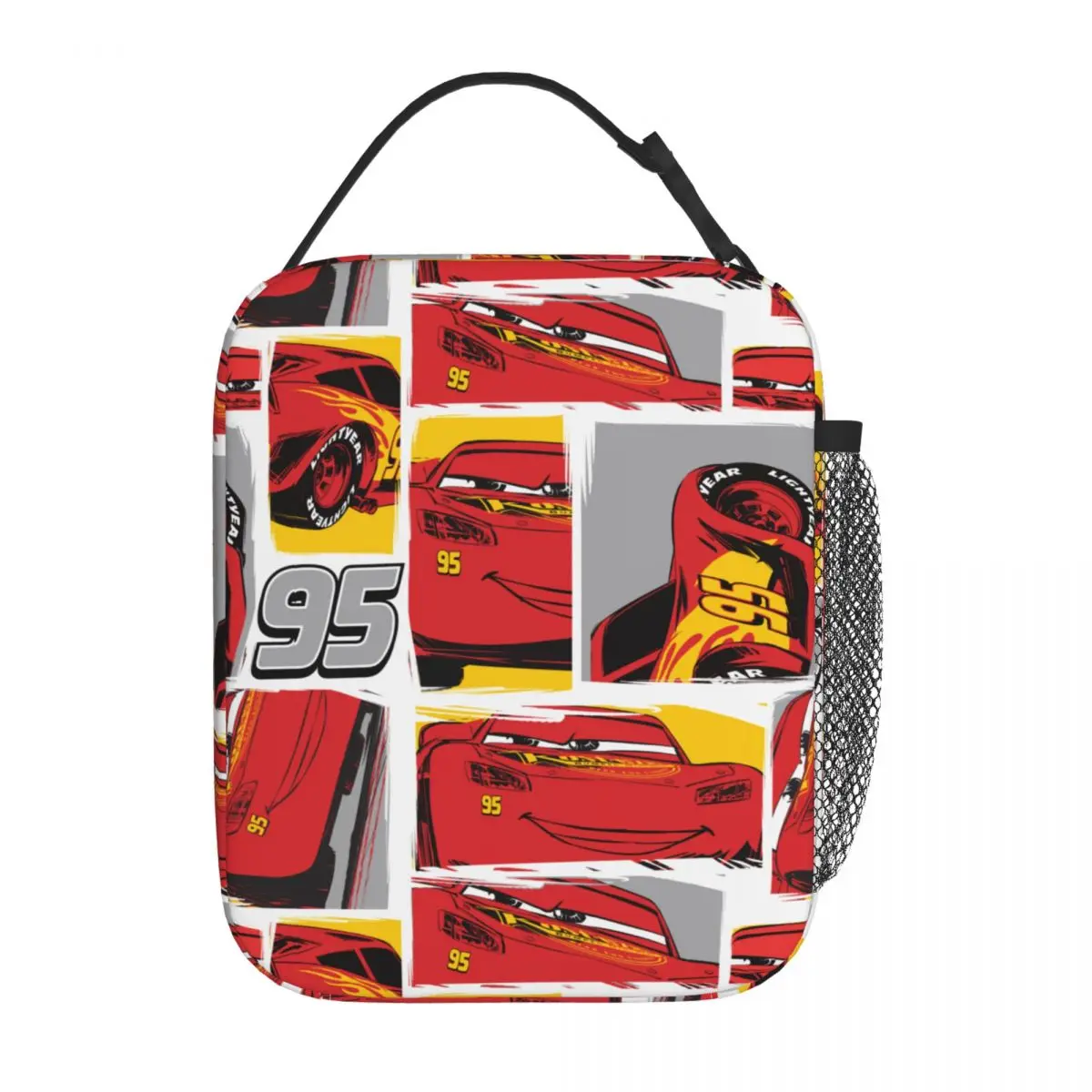 Bolsas de almuerzo con aislamiento Cars 3 Lightning McQueen Go 95, bolsa térmica grande reutilizable, fiambrera, Picnic de playa, bolsas de almacenamiento de alimentos