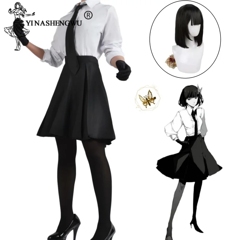 

Akiko Yosano Cosplay Anime Bungo Stray Dogs Costumes Sexy Uniform Girl Skirt Yosano Wig Women Stocking Christmas Costume Comiket