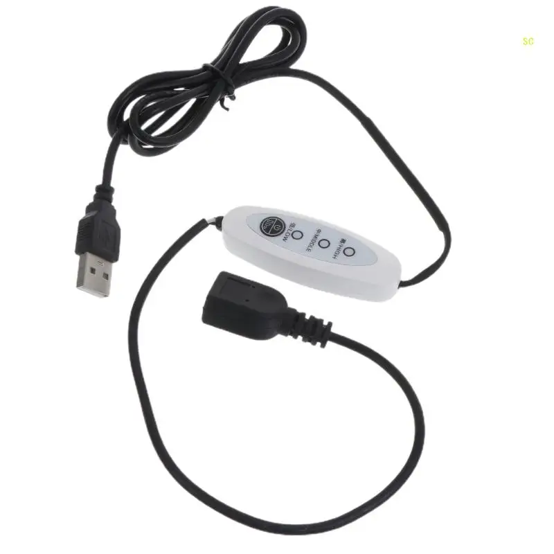 USB-переключатель «папа-мама», светодиодный интеллектуальный регулятор скорости, линейный шнур, 3-ступенчатый регулятор Прямая