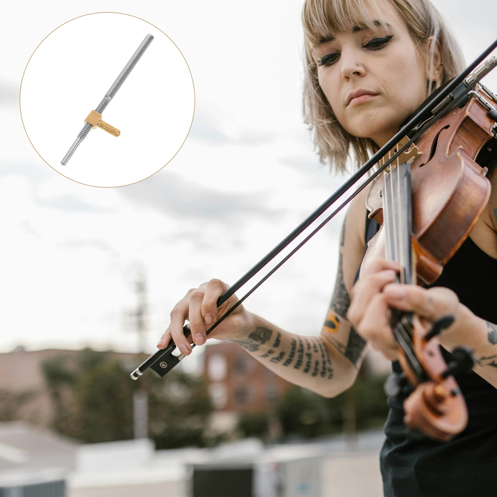 

3pcs Violin Frog Screw Screw Rods Rods Replacement Metal Tool For Violin Bow Repair String Instrument Accessories