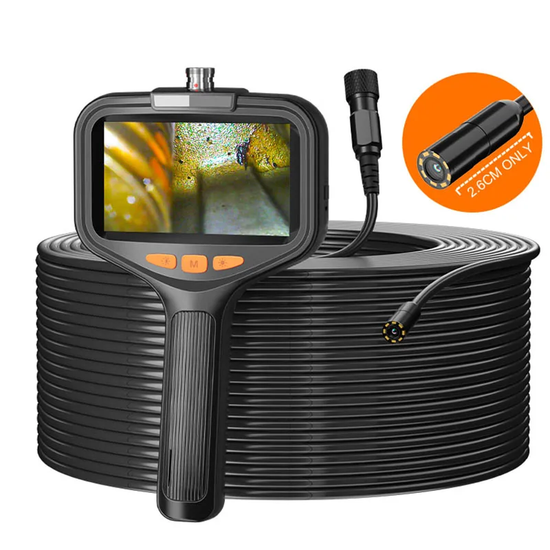 Handheld Endoscope 4.3 Inch Screen HD1080P Single Dual Camera Front SIde Lens Aviation Plug 2-100M Car Pipe Inspection Borescope