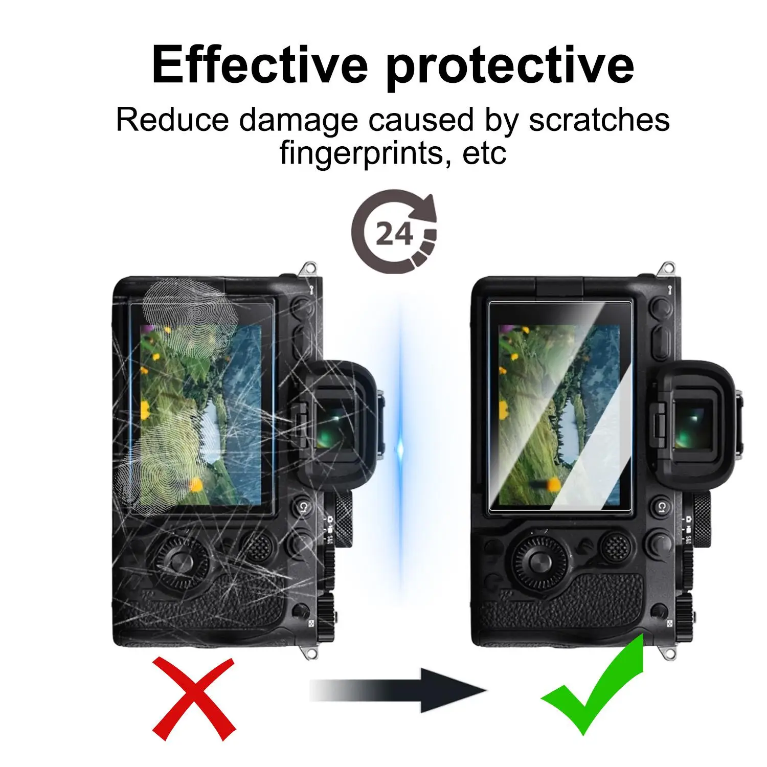 For Sony A7M5 Camera LCD Display Full Coverage Screen Protectors Anti Scratch HD Clear Tempered Glass Films For Sony A7M5