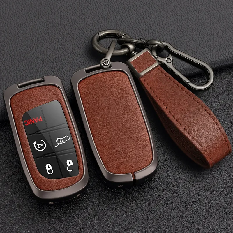 2 3 4 Button Car Key Case Full Cover for Jeep Grand Cherokee Renegade Fiat Freemont Dodge Charger Challenger Durango Journey