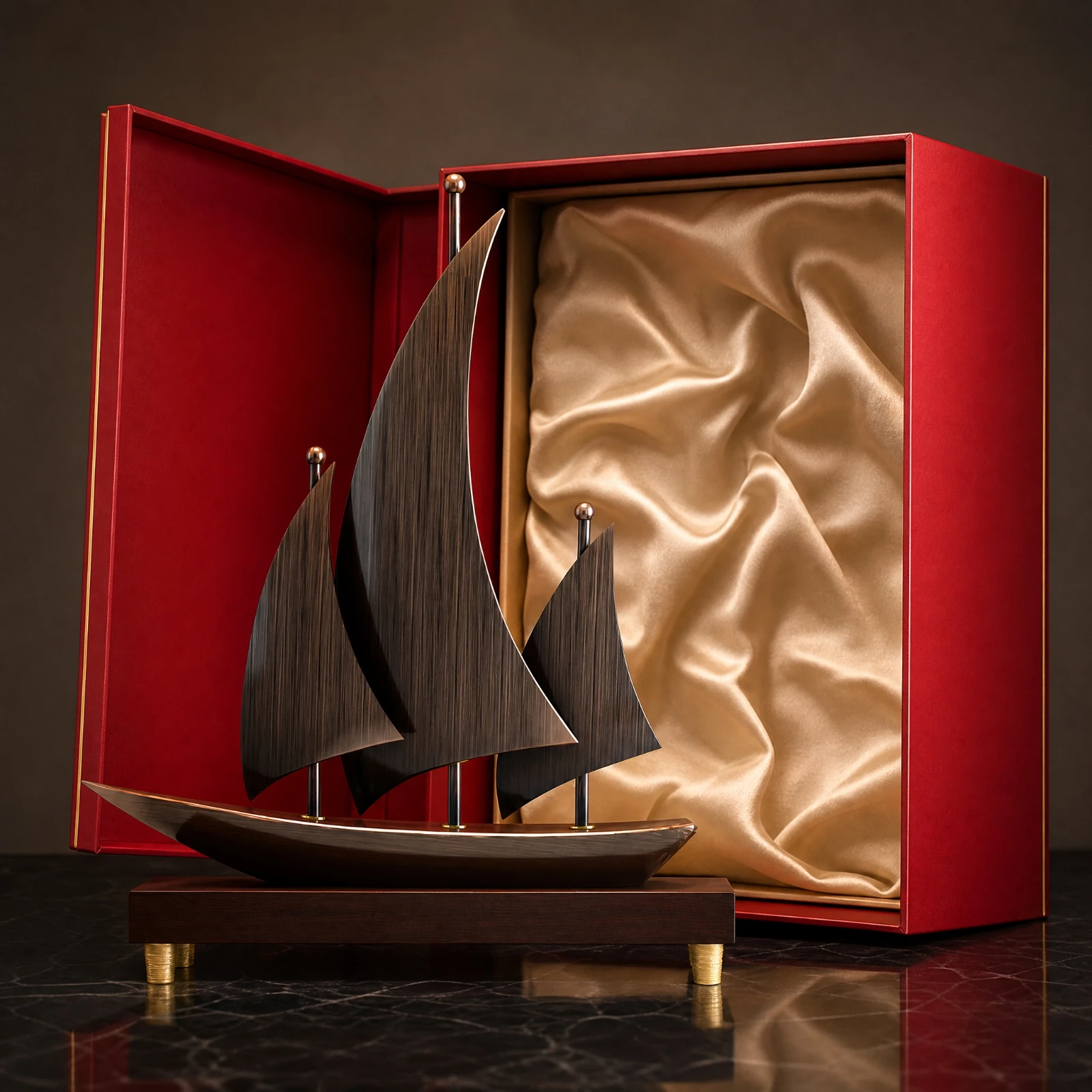 Sailboat Pen Holder Nautical Sailboat Pen Holder with Gift Box Desk Holder Stylish Sculptural for Teachers, Home Workspace