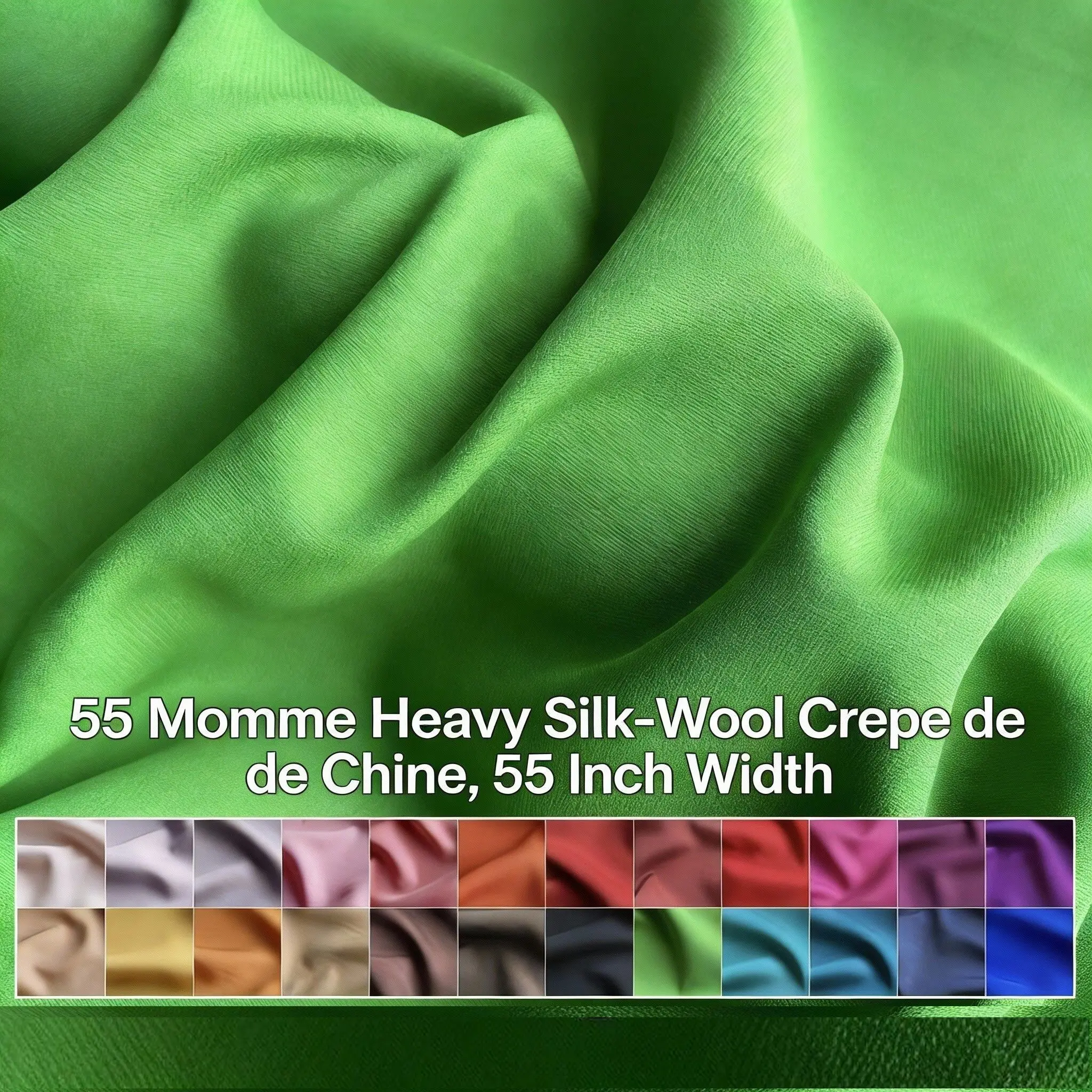 

140cm Width 55 (Mommes) Silk-Wool Blend Fabric | Heavyweight Thick Material for Blazers, Coats & Fashion Apparel