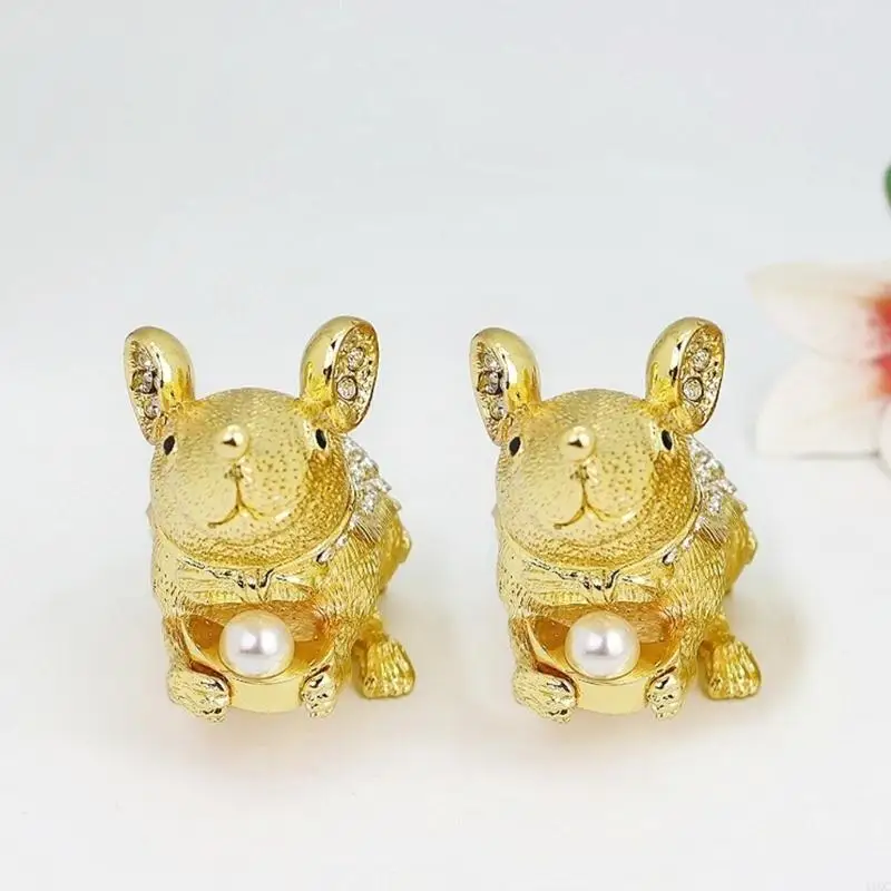 

Elegant Alloy Jewelry Box With Crystal Rhinestones Container For Women Gift