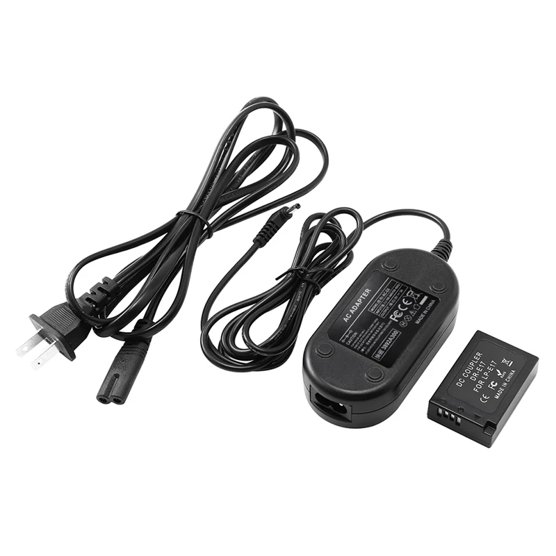 

LP-E17 Dummy Battery Camera Dummy Coupler Replacement Parts For Canon EOS M3 M5 M6 Power Adapter Cable (US Plug)